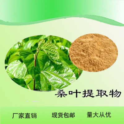 桑叶提取物 10%高含量DNJ 桑叶1-脱氧野尻霉素厂家现货桑叶提取物10：1 醇提 纯粉 DNJ 规格齐全 DNJ2% 桑叶提取物 1-脱氧野尻霉素 另有5% 10% 厂家直销现货供应